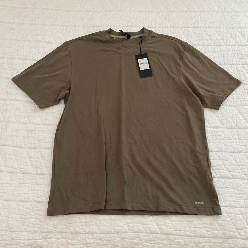 Motion Mens Short Sleeve T-Shirt Stone Crewneck AM16KT050 Small NWT